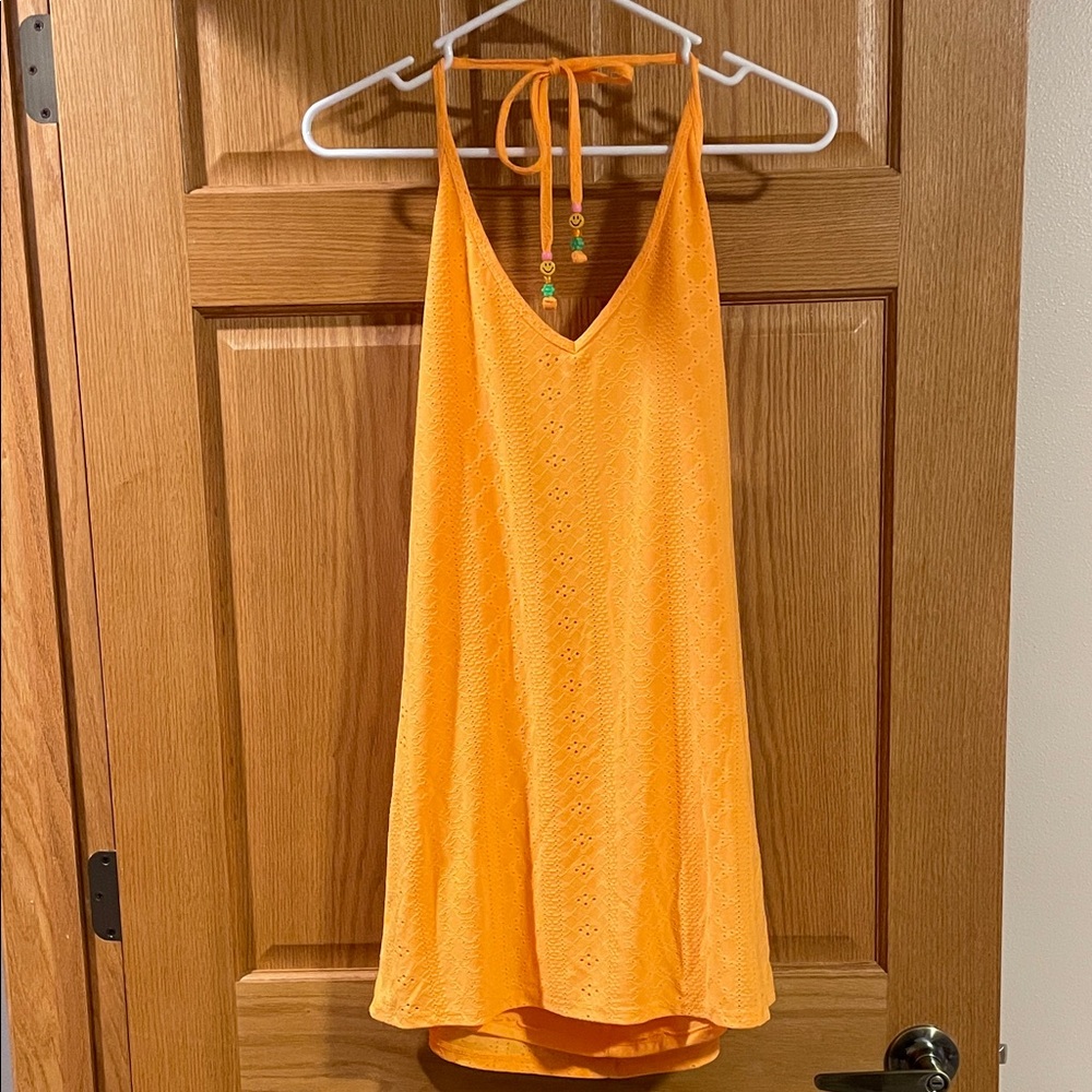 Wild Fable Bright Orange Halter Swim Coverup